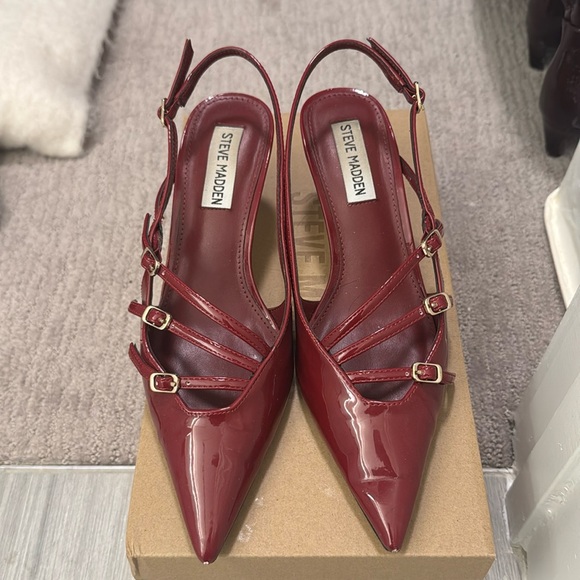 Steve Madden Red Patent Heels - Picture 1 of 4